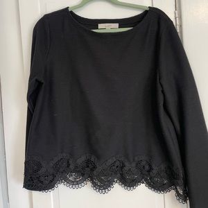 Black Loft top size large